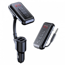 FM transmiter Y4 USB TF Bluetooth 5.0, call ID, modlularni, handsfree crni FM transmiter Y4 USB TF Bluetooth 5.0, call ID, modlularni, handsfree crni