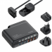 Kucni punjac sa adapterima LDNIO A6140C GaN PPS 3xQC3.0 (30W), 3xPD3.0 (100W), 140W Max, a Type C na Type C kablom crni