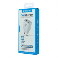Kucni punjac Teracell Evolution TC-08 5V 2.4A 12W beli CE Kucni punjac Teracell Evolution TC-08 5V 2.4A 12W beli CE