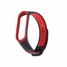 Narukvica za smart watch Xiaomi Mi Band M3/M4 crno crvena Narukvica za smart watch Xiaomi Mi Band M3/M4 crno crvena