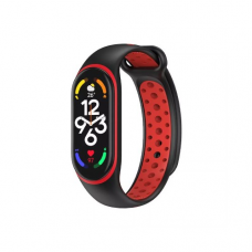 Narukvica za smart watch Xiaomi Mi Band M7 crno crvena Narukvica za smart watch Xiaomi Mi Band M7 crno crvena