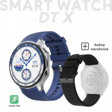 Smart Watch DT watch X srebrni (kozna+silikonska narukvica) Smart Watch DT watch X srebrni (kozna+silikonska narukvica)