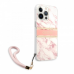 Futrola Guess Marble Strap za iPhone 13 Pro 6.1 roze (GUHCP13LKMABPI)