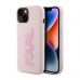 Futrola Karl Lagerfeld 3D Rubber Glitter Logo za iPhone 15 6.1 roze (KLHCP15S3DMBKCP)