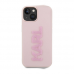 Futrola Karl Lagerfeld 3D Rubber Glitter Logo za iPhone 15 6.1 roze (KLHCP15S3DMBKCP)