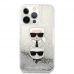 Futrola Karl Lagerfeld Hc Liquid Glitter 2 Heads za iPhone 14 Pro 6.1 srebrna (KLHCP14LKICGLS)