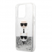 Futrola Karl Lagerfeld Hc Liquid Glitter 2 Heads za iPhone 14 Pro 6.1 srebrna (KLHCP14LKICGLS)