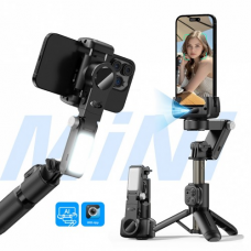Tripod stabilizator Q19 smart AI sa selfie stickom i LED svetlom crni Tripod stabilizator Q19 smart AI sa selfie stickom i LED svetlom crni