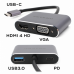 Adapter Type C na HDMI VGA PD USB3.0 SOTAKO ST-C0401 4 u 1 sivi Adapter Type C na HDMI VGA PD USB3.0 SOTAKO ST-C0401 4 u 1 sivi