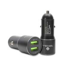 Auto punjac Teracell Evolution TC-05 2xUSB QC3.0 2.4A sa Type C kablom crni Auto punjac Teracell Evolution TC-05 2xUSB QC3.0 2.4A sa Type C kablom crni