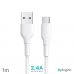 Data kabl Pluginn PI-APD 2.4A USB na Type C beli 1m Data kabl Pluginn PI-APD 2.4A USB na Type C beli 1m