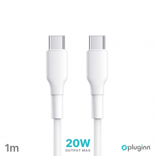 Data kabl Pluginn PI-PD 20W Type C na Type C beli 1m