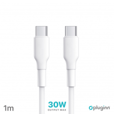 Data kabl Pluginn PI-PD 30W Type C na Type C beli 1m
