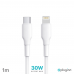 Data kabl Pluginn PI-PDL 30W Type C na Lightning beli 1m