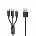 Data kabl REMAX Gition RC-131 3u1 za iPhone Lightning/Micro USB/Type C 1m crni Data kabl REMAX Gition RC-131 3u1 za iPhone Lightning/Micro USB/Type C 1m crni
