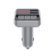 FM transmiter C6 USB Bluetooth 5.0 12-24V handsfree sivi