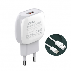 Kucni punjac LDNIO A1306Q QC3.0 sa micro USB kablom Kucni punjac LDNIO A1306Q QC3.0 sa micro USB kablom