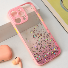 Futrola Frame Glitter za iPhone 15 Pro Max 6.7 roze
