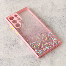 Futrola Frame Glitter za Samsung G908B Galaxy S22 Ultra roze