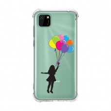 Futrola Silikonska Ice Cube Print za Huawei Y5p Girl With Baloons