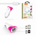 Auto punjac LDNIO C332 dual USB 3.4A sa iPhone 6/6S kablom pink Auto punjac LDNIO C332 dual USB 3.4A sa iPhone 6/6S kablom pink