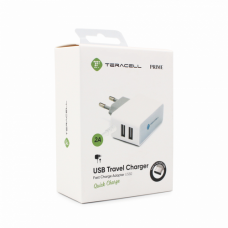 Kucni punjac Teracell Prime USB2 2A sa type C kablom beli Kucni punjac Teracell Prime USB2 2A sa type C kablom beli