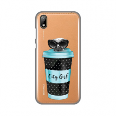 Futrola Silikonska Print Skin za Huawei Y5 2019/Honor 8S City Coffee