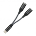 Adapter za slusalice SX-08 Type C na 2x 3.5mm crni Adapter za slusalice SX-08 Type C na 2x 3.5mm crni